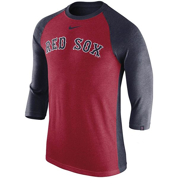 Men's Nike Red Boston Red Sox 3/4-Sleeve Raglan T-Shirt