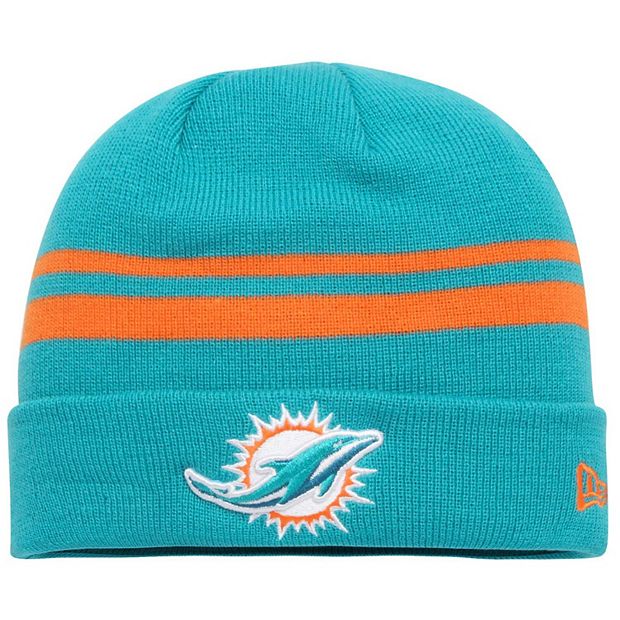 Men's New Era Aqua Miami Dolphins Cuffed Knit Hat