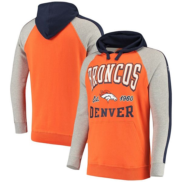 Denver Broncos Youth Quarterback Sneak Pullover Hoodie - Orange/Navy