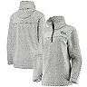 Women's Gray Pitt Panthers Sherpa Super Soft Quarter Zip Pullover Jacket