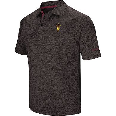 Men's Colosseum Black Arizona State Sun Devils Down Swing Polo