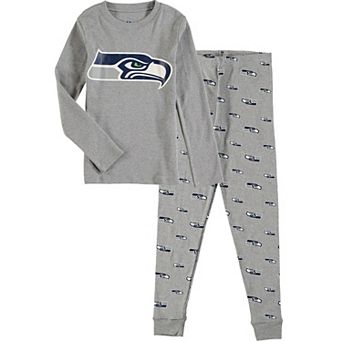 Preschool Heathered Gray Seattle Seahawks Long Sleeve T-Shirt & Pants Sleep Set