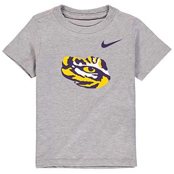 Toddler Nike Heathered Gray LSU Tigers Logo T-Shirt