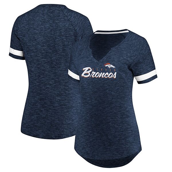 NFL Denver Broncos Women's Plus Size Short Sleeve V-Neck T-Shirt - 1X