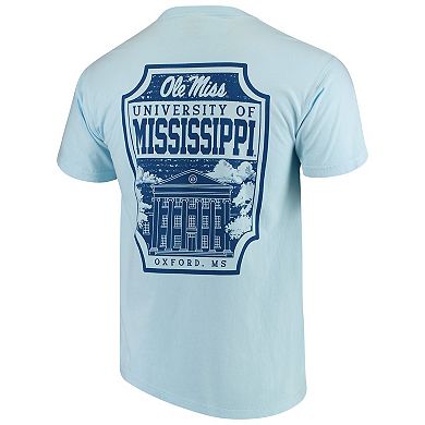 Men's Light Blue Ole Miss Rebels Comfort Colors Campus Icon T-Shirt