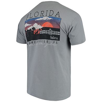 Men's Gray Florida Gators Comfort Colors Campus Scenery T-Shirt