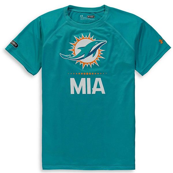 Men's Under Armour Aqua Miami Dolphins Combine Authentic Lockup