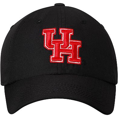 Men's Top of the World Black Houston Cougars Primary Logo Staple Adjustable Hat