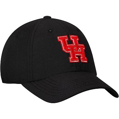 Men's Top of the World Black Houston Cougars Primary Logo Staple Adjustable Hat