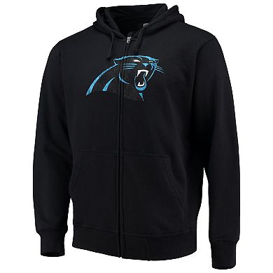 Men's G-III Sports by Carl Banks Black Carolina Panthers Primary Logo Full-Zip Hoodie