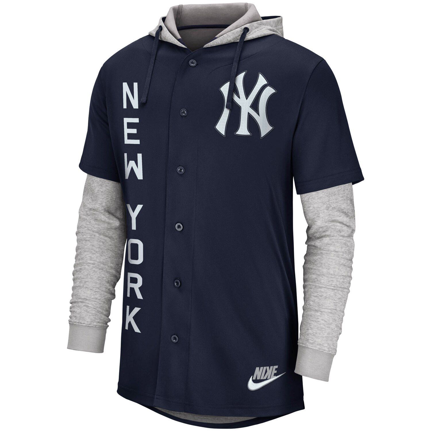yankees button up jersey