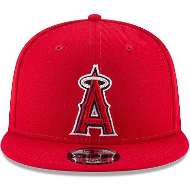 Men's New Era Red Los Angeles Angels Team Color 9FIFTY Snapback Hat