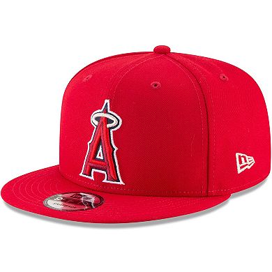 Men's New Era Red Los Angeles Angels Team Color 9FIFTY Snapback Hat