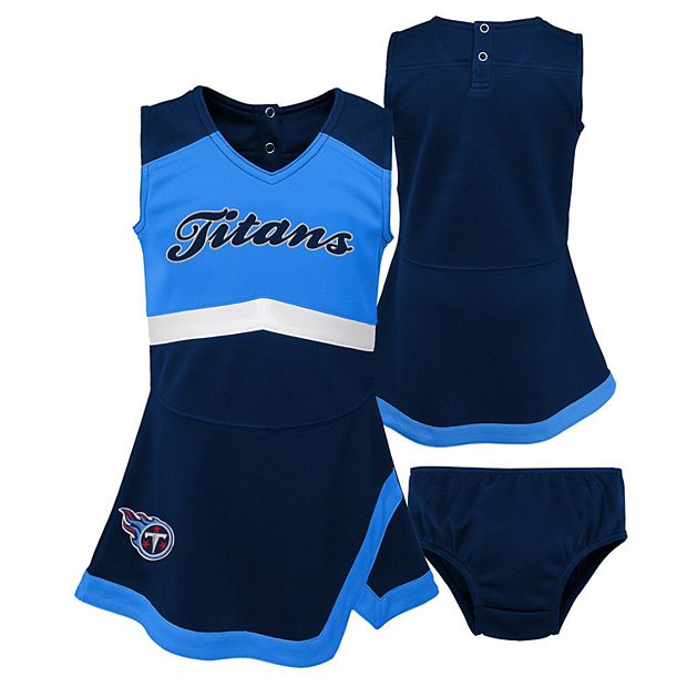 Girls Preschool Navy/Light Blue Tennessee Titans Cheer Captain Jumper Dress