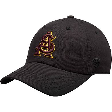 Men's Top of the World Black Arizona State Sun Devils Staple Adjustable Hat