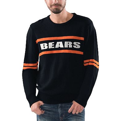 Men's G-III Sports by Carl Banks Navy Chicago Bears Crewneck Sweater