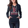 Women's New Era Navy Boston Red Sox Jersey Tri-Blend Pullover Hoodie