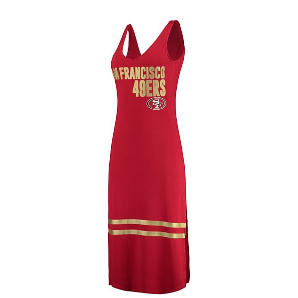 Women's Refried Apparel Scarlet/Black San Francisco 49ers Sustainable  Hooded Mini Dress