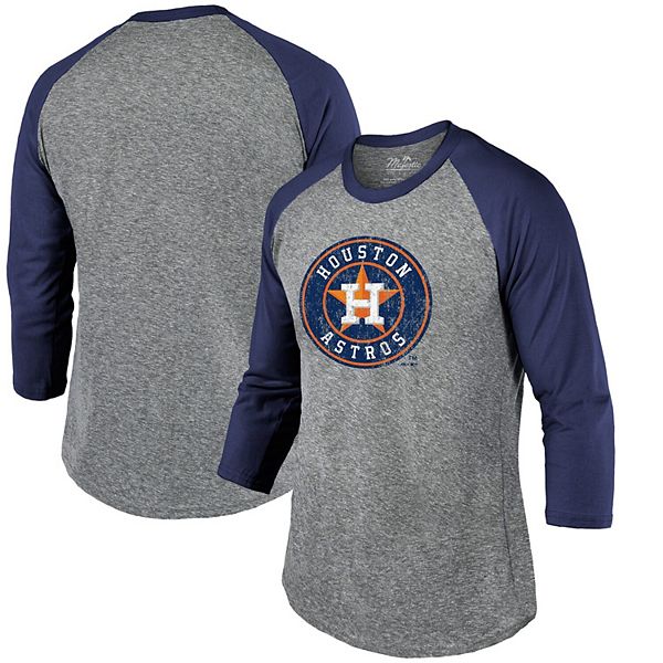 Men's Majestic Threads Heathered Gray/Navy Houston Astros Current