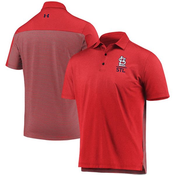 St. Louis Cardinals Under Armour City Underline Performance Polo - Red