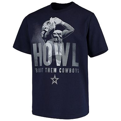 Youth Leighton Vander Esch Navy Dallas Cowboys "Howl 'Bout Them Cowboys" T-Shirt
