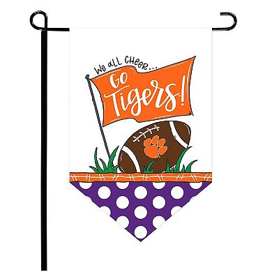 Clemson Tigers Pointed Garden Flag