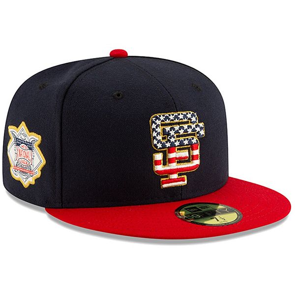 New Era / Men's Fourth of July '22 Atlanta Braves Navy 39Thirty Stretch Fit  Hat