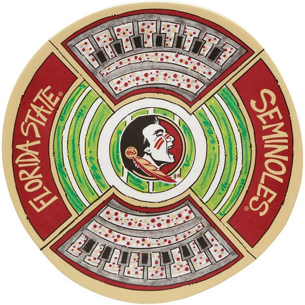 Florida State Seminoles 13.5" Round Stadium Platter - Fsu Multi