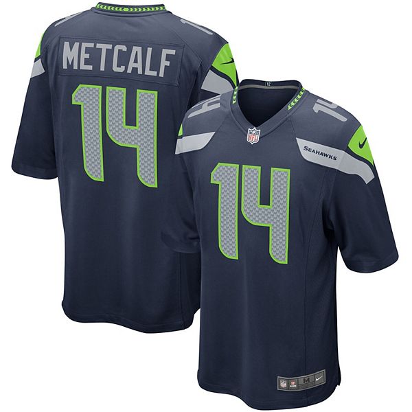 Men's Seattle Seahawks DK Metcalf Nike College Navy Game Player Jersey