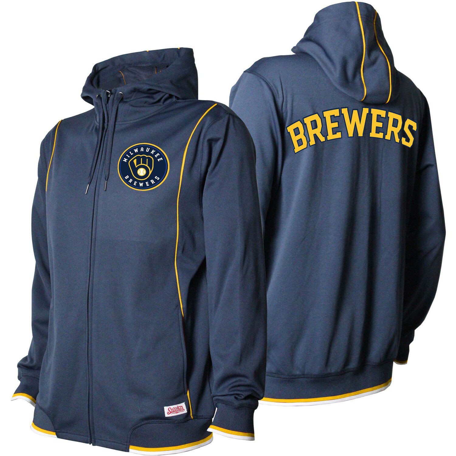 brewers full zip hoodie