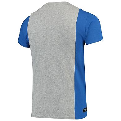 Men's Refried Apparel Gray/Royal Indianapolis Colts Sustainable Upcycled Split T-Shirt