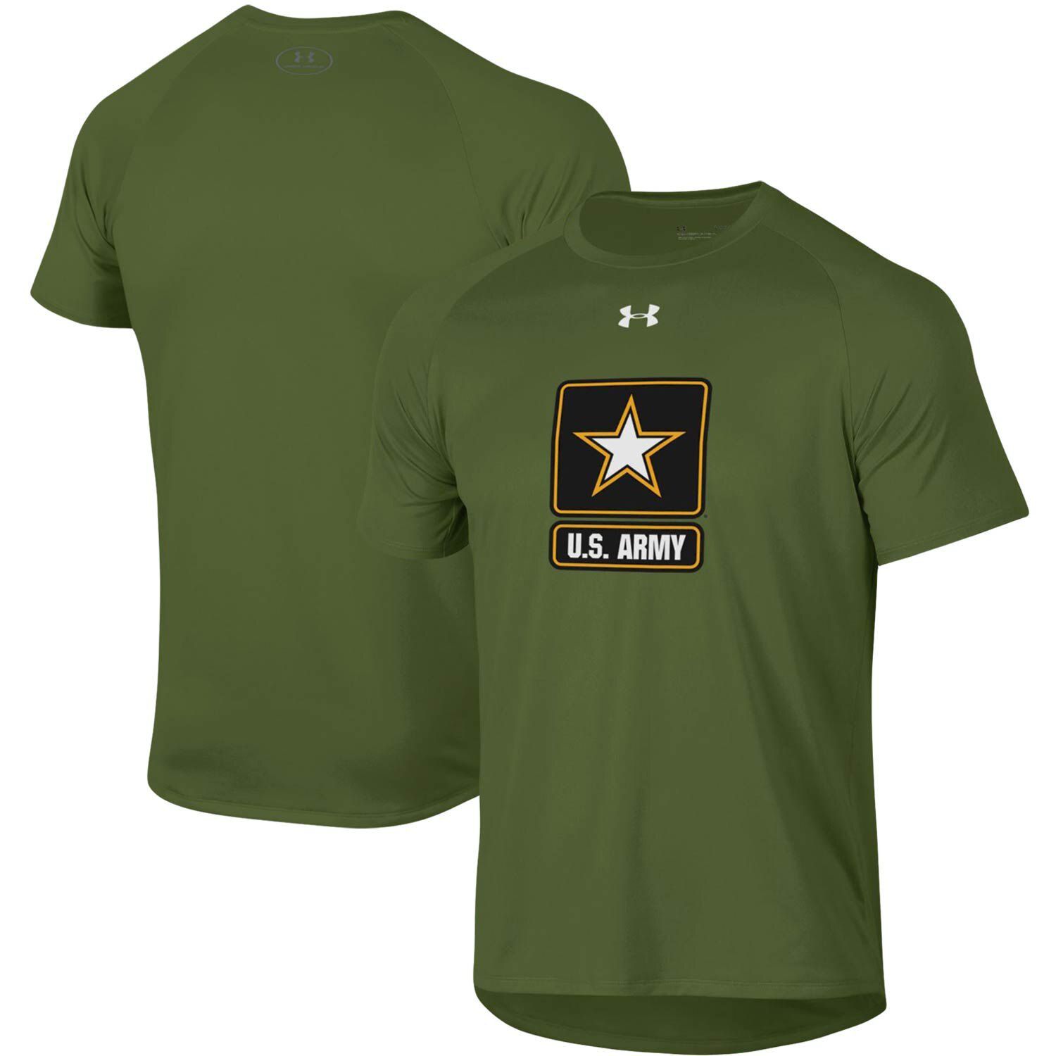 army green under armour shirt