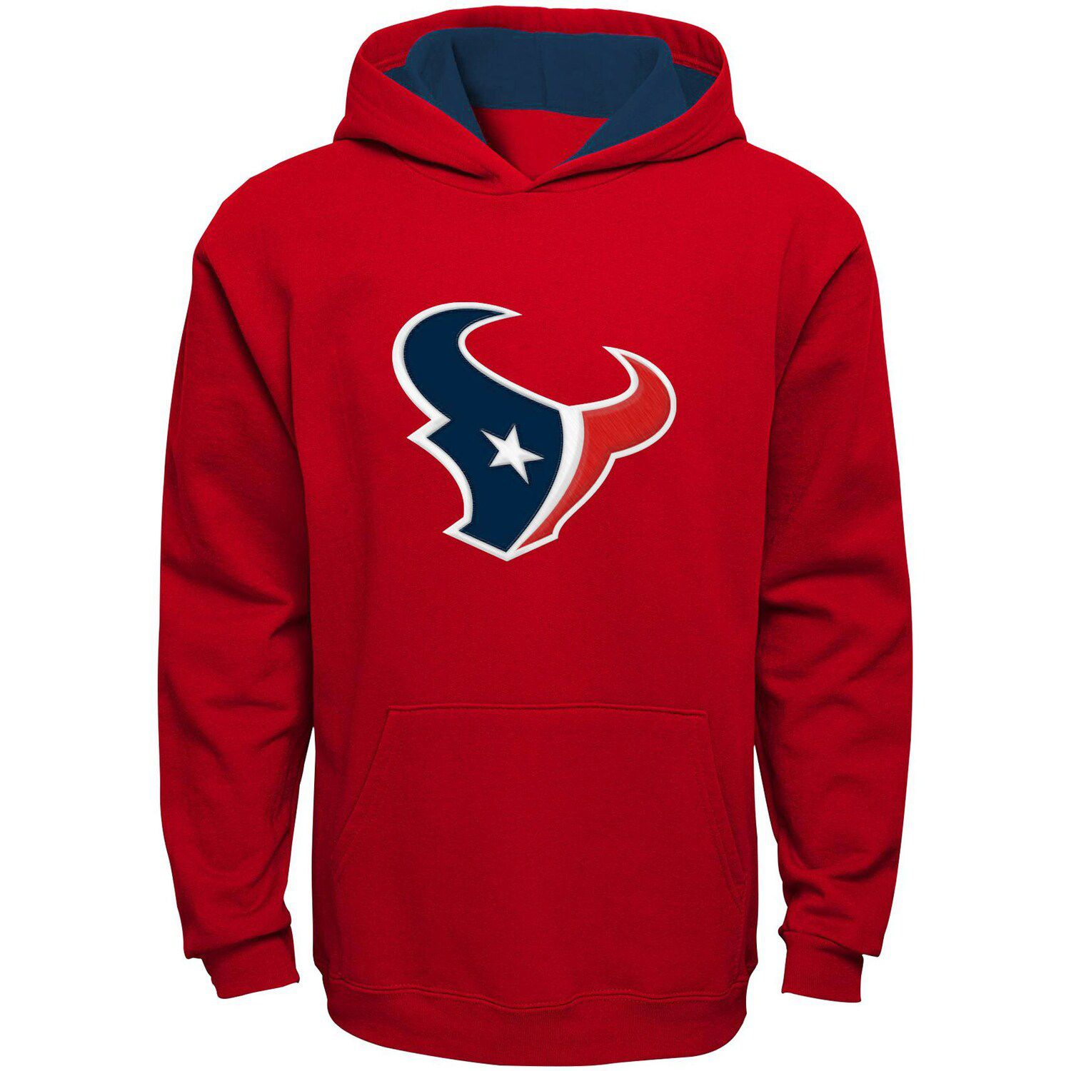 STARTER Men's Starter Navy/Red Houston Texans Playoffs Color Block Full-Zip  Hoodie