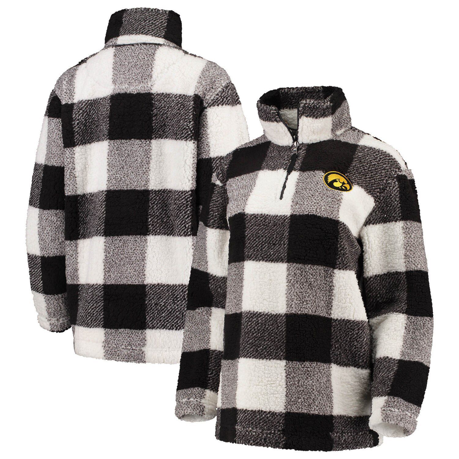 plaid quarter zip pullover