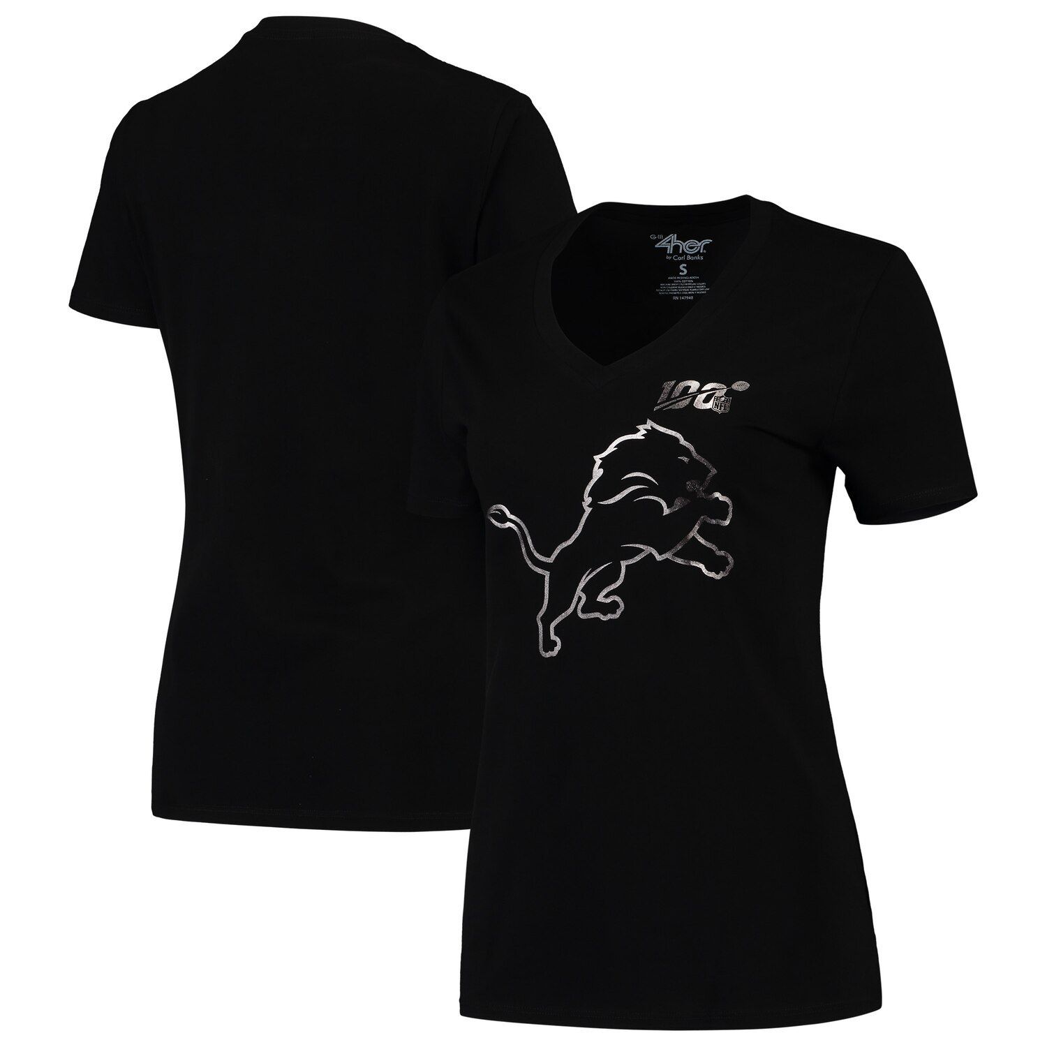 black detroit lions t shirt