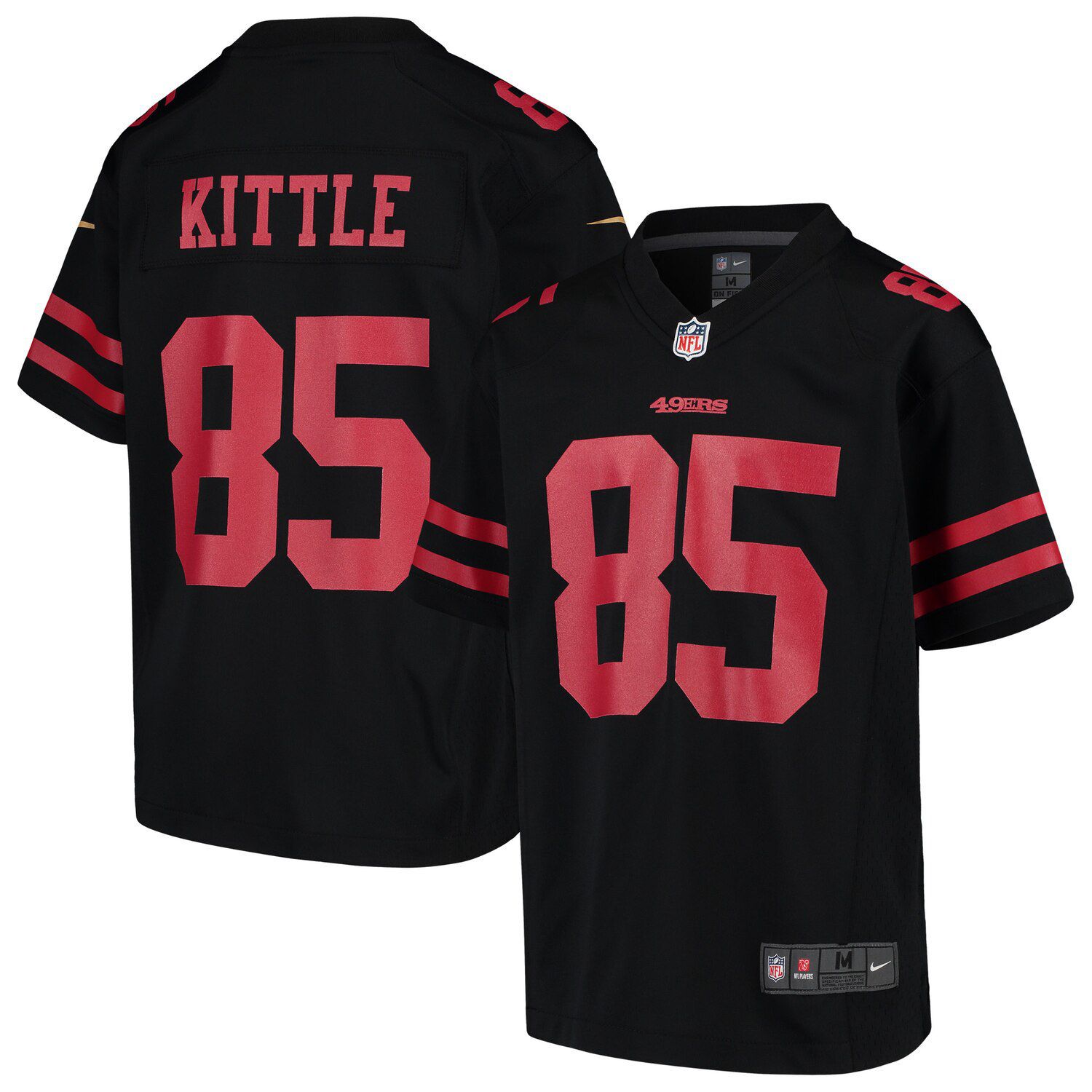49ers kittle black jersey