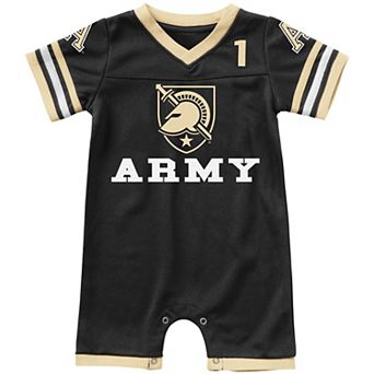 Infant Colosseum Black Army Black Knights Bumpo Football Romper
