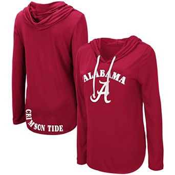 Women's Colosseum Crimson Alabama Crimson Tide My Lover Long Sleeve Hoodie T-Shirt