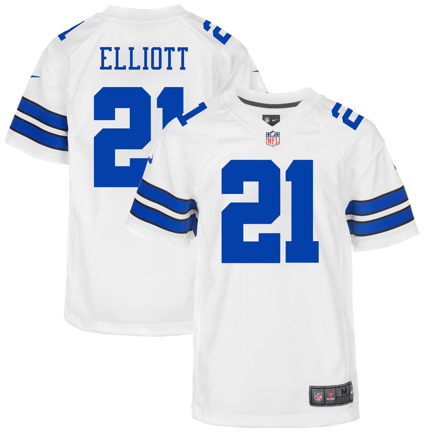 men's dallas cowboys ezekiel elliott nike white game jersey