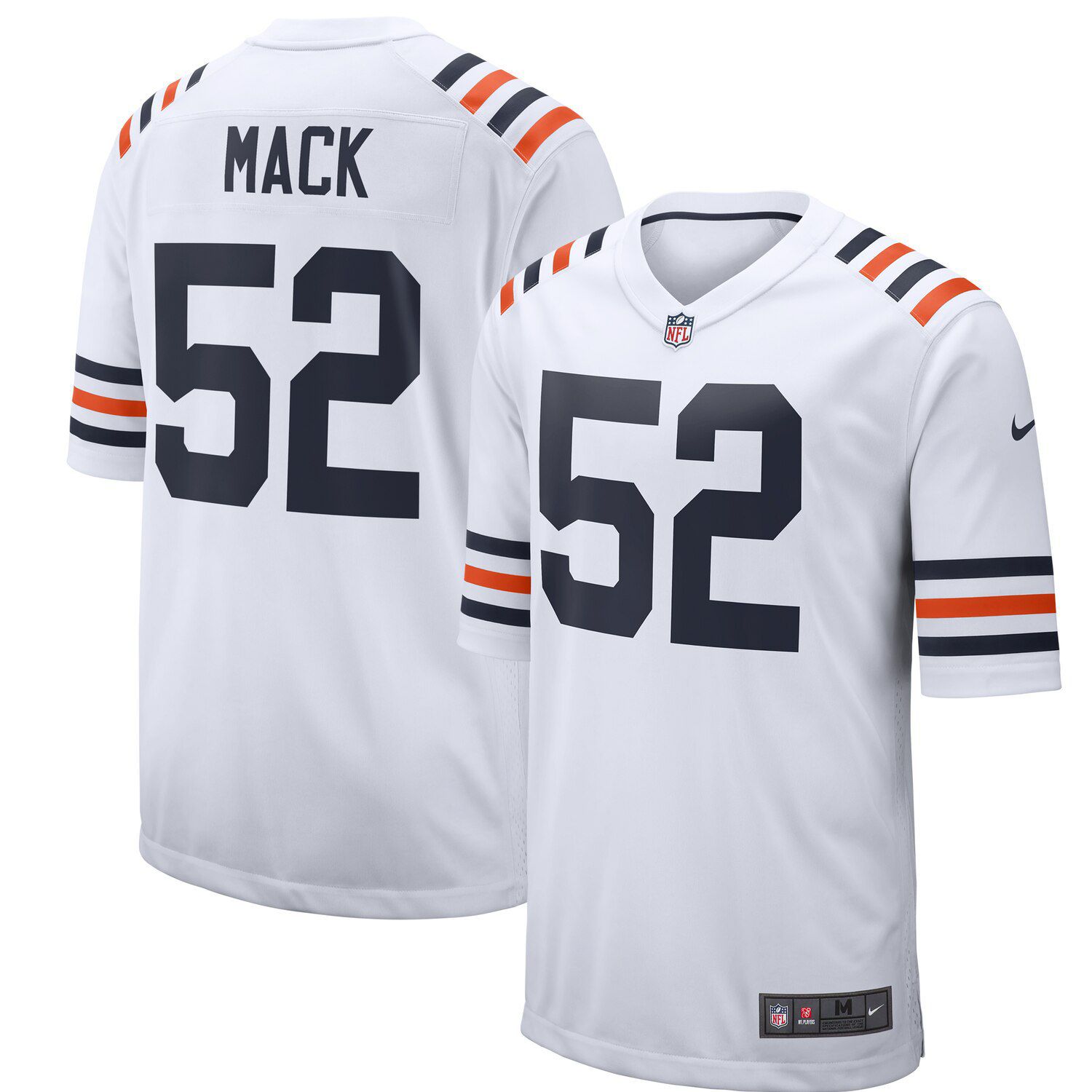 men's chicago bears khalil mack nike navy throwback game jersey