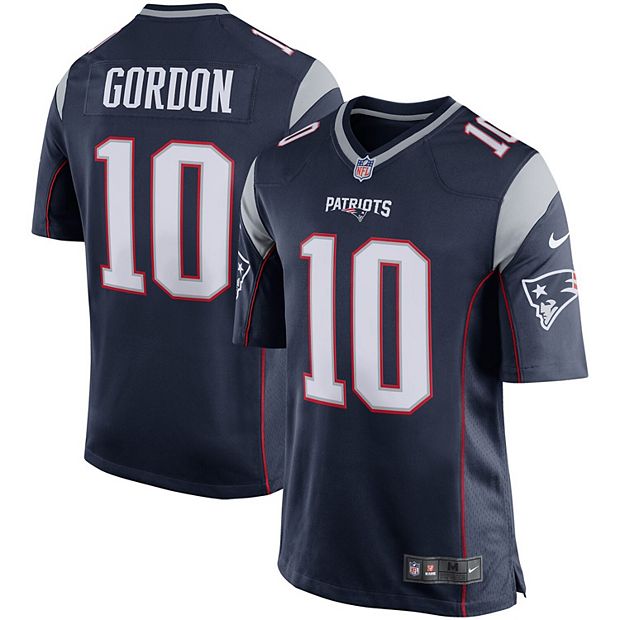 Men's Nike Josh Gordon Navy New England Patriots Player Game Jersey