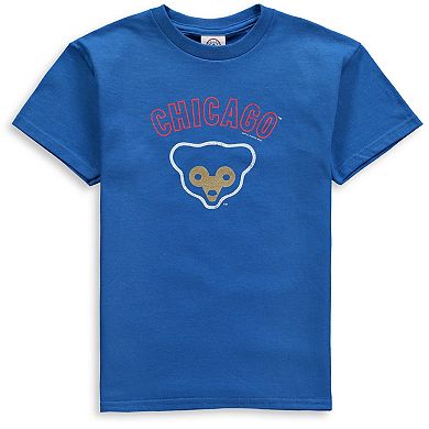 Youth Soft as a Grape Royal Chicago Cubs Cooperstown T-Shirt