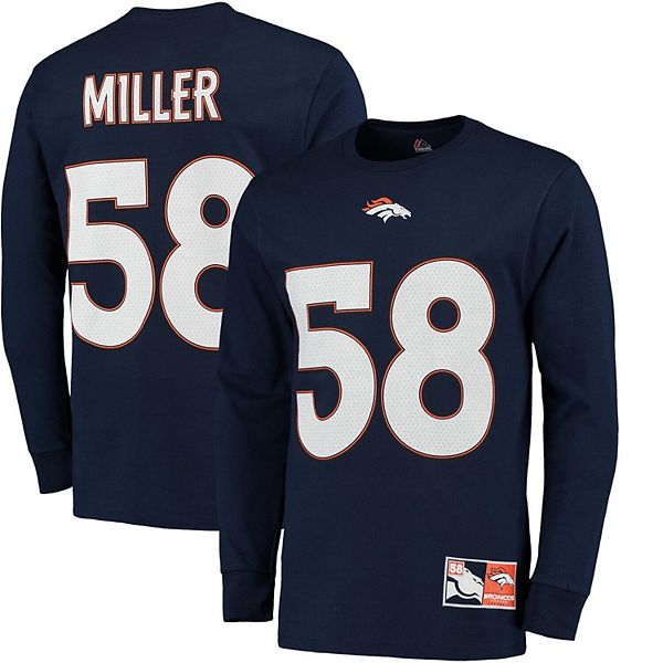 Men's Majestic Von Miller Navy Denver Broncos Eligible Receiver Name &  Number Big & Tall T-Shirt