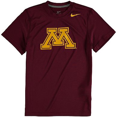 Youth Nike Maroon Minnesota Golden Gophers Logo Legend Dri-FIT T-Shirt