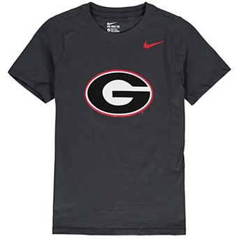 Youth Nike Anthracite Georgia Bulldogs Cotton Logo T-Shirt