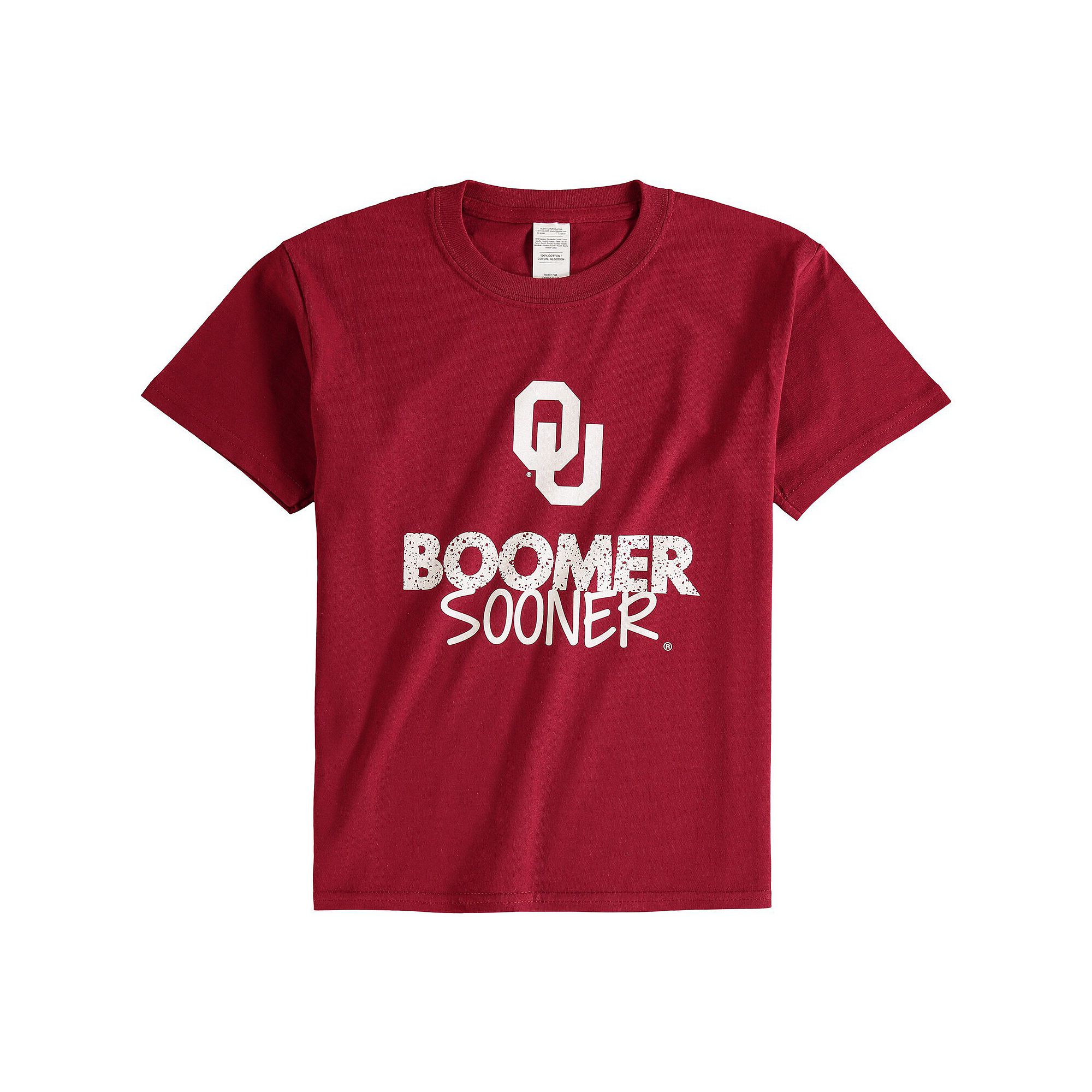 Youth Crimson Oklahoma Sooners Crew Neck T-Shirt, Boys, Size: YTH Large, R