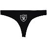Women's Concepts Sport Black Oakland Raiders Solid Logo Thong