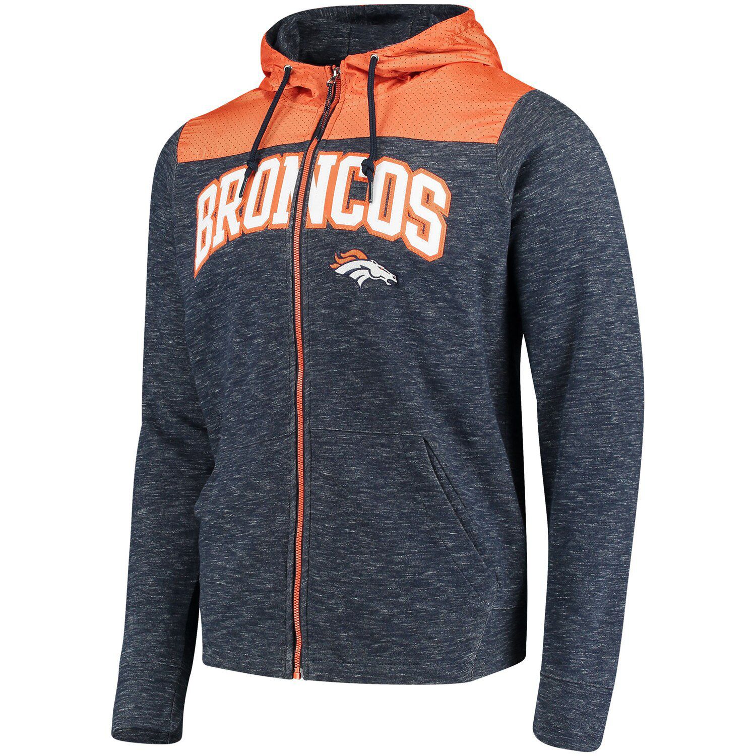 broncos full zip hoodie