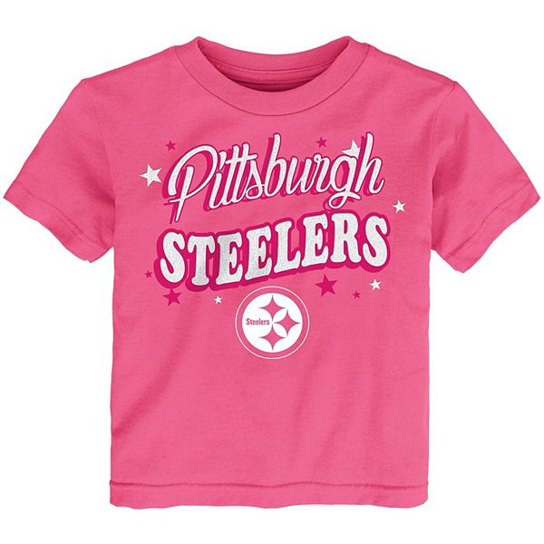 Girls Infant Pink Pittsburgh Steelers My Team T-Shirt