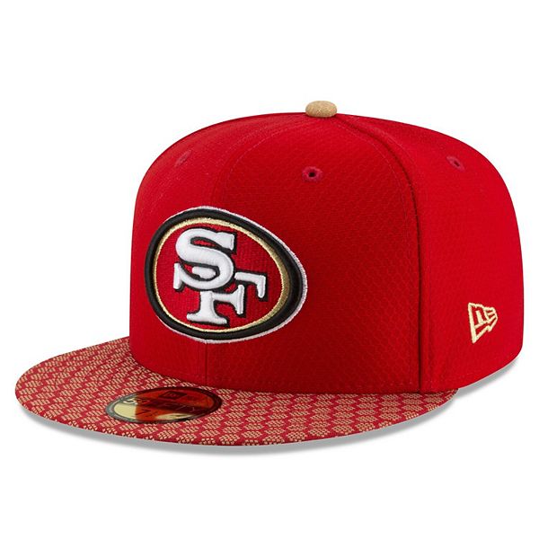 Men's New Era Scarlet San Francisco 49ers 2017 Sideline Official